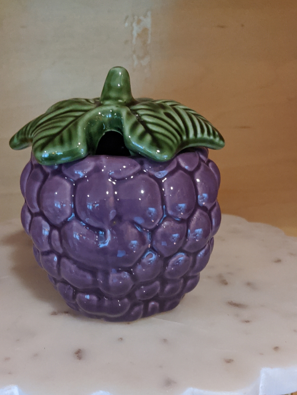 Jay Willfred Portugal Ceramic Jelly Jar Jam Grapes Lid No Spoon - Picture 2 of 7